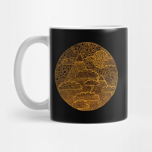 Golden Zen Landscape Mug